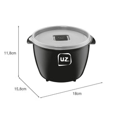 Pote Multiuso Premium 1,5 Litros Preto UZ