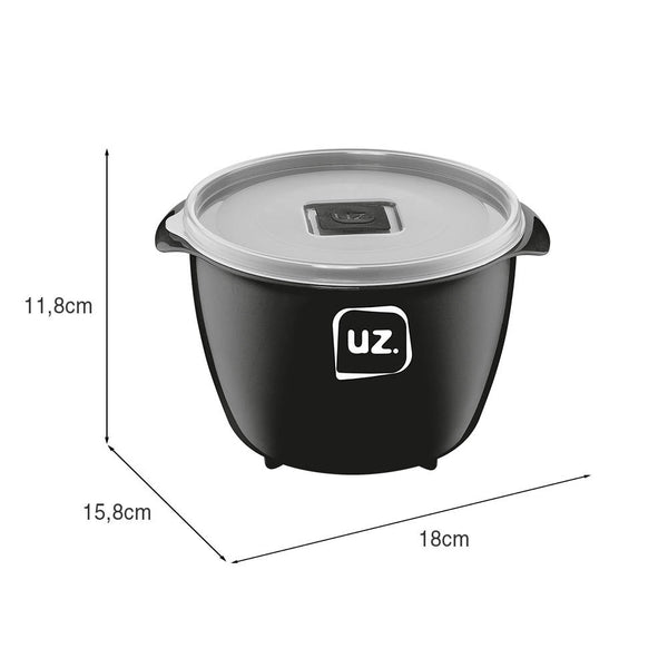 Pote Multiuso Premium 1,5 Litros Preto UZ