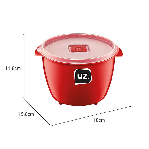 Pote Multiuso Premium 1,5 Litros Vermelho UZ