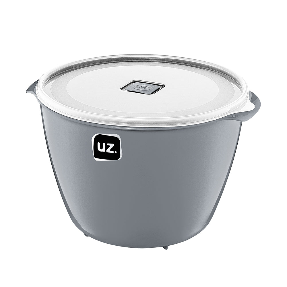 Pote Multiuso Premium 5,5 Litros Cinza UZ - fundo branco
