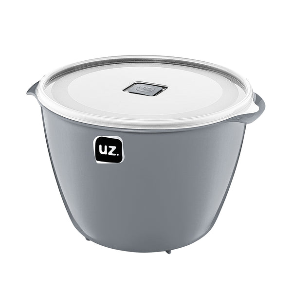 Pote Multiuso Premium 5,5 Litros Cinza UZ - fundo branco