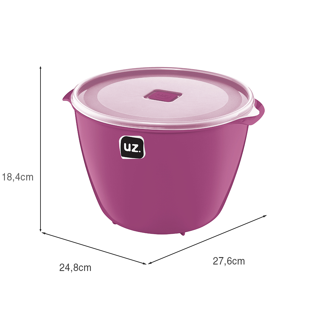 Pote Multiuso Premium 5,5 Litros Magenta UZ