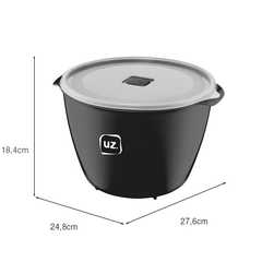 Pote Multiuso Premium 5,5 Litros Preto UZ