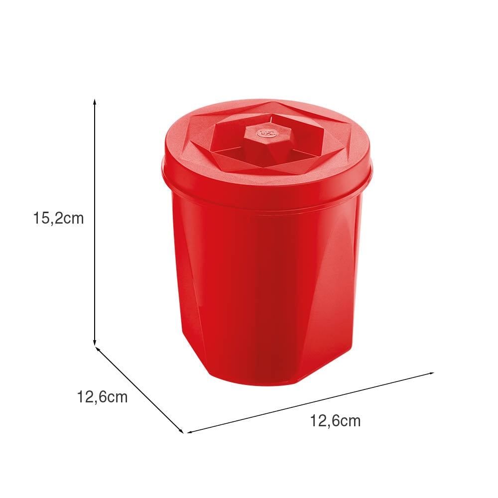 Porta Mantimentos Color 1,1 Litros Vermelho UZ