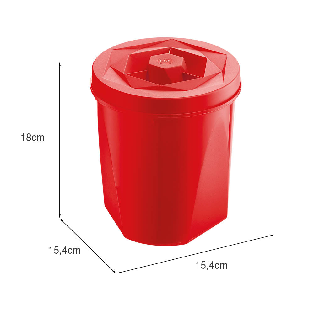 Porta Mantimentos Color 2 Litros Vermelho UZ
