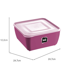 Pote Multiuso Premium Quadrado 5l Magenta UZ
