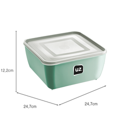 Pote Multiuso Premium Quadrado 5l Verde Menta UZ