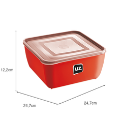 Pote Multiuso Premium Quadrado 5l Vermelho UZ