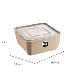 Pote Multiuso Premium Quadrado 2,5l Capuccino UZ