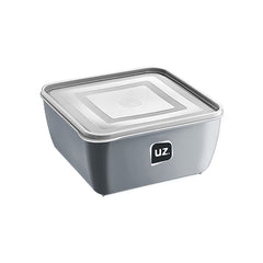 Pote Multiuso Premium Quadrado 2,5l Cinza UZ - fundo branco