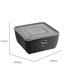 Pote Multiuso Premium Quadrado 2,5l Preto UZ