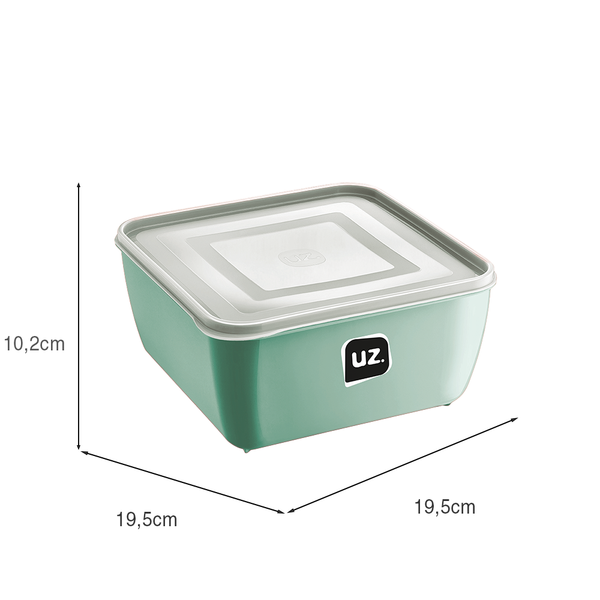 Pote Multiuso Premium Quadrado 2,5l Verde Menta UZ