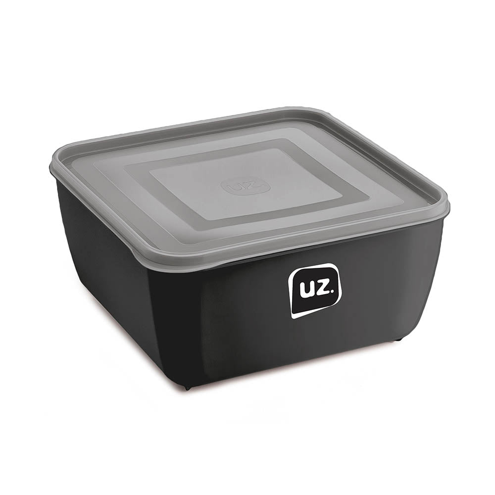 Pote Multiuso Premium Quadrado 1,5 Litros Preto UZ