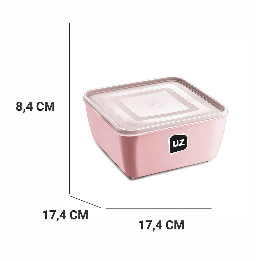 Pote Multiuso Premium Quadrado Rosa 1,5 Litros UZ