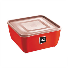 Pote Multiuso Premium Quadrado Vermelho 1,5 Litros UZ