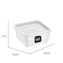 Pote Multiuso Premium Quadrado Branco 500ml UZ