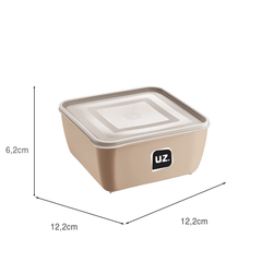Pote Multiuso Premium Quadrado 500ml Capuccino UZ