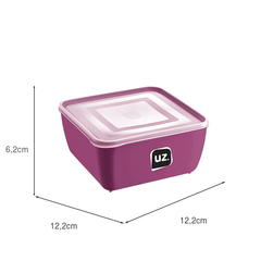 Pote Multiuso Premium Quadrado 500ml Magenta UZ