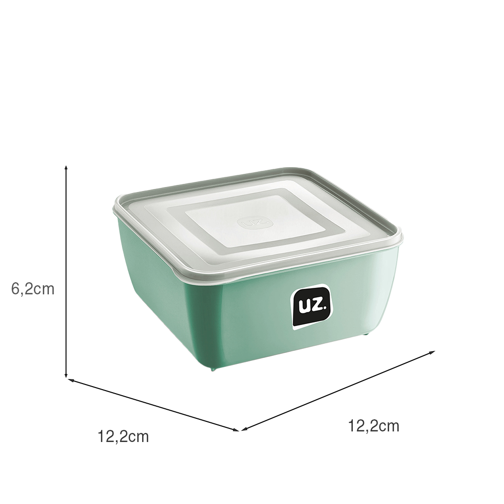 Pote Multiuso Premium Quadrado 500ml Verde Menta UZ
