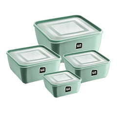 Kit 4 Pote Multiuso Quadrado Premium Verde Menta UZ