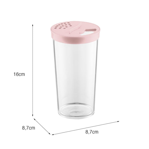 Farinheiro G com Tampa Rosa UZ - medidas