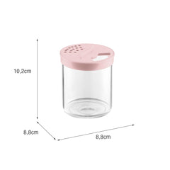 Farinheiro P com Tampa Rosa UZ - medidas