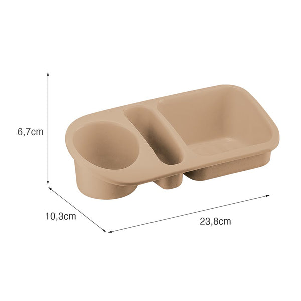 Organizador de Pia Plus 23,8x10,3cm Capuccino UZ - medidas
