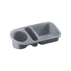 Organizador de Pia Plus de plástico cinza, 23,8 × 6,7 × 10,3 cm, da UZ Utilidades