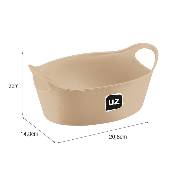 Cesto Plus P 20,8cm X 14,3cm Capuccino UZ - medidas