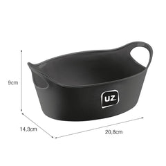 Cesto Plus P 20,8cm X 14,3cm Preto UZ - medidas