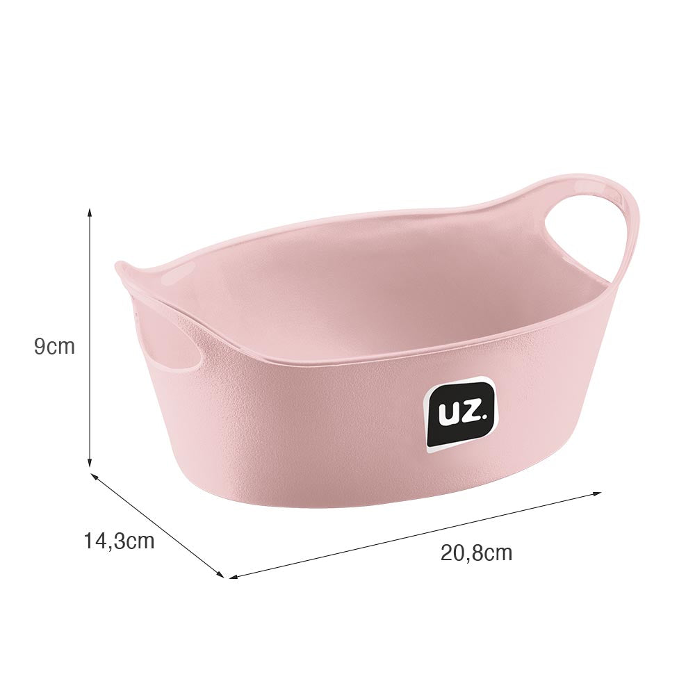 Cesto Plus P 20,8cm X 14,3cm Rosa UZ - medidas