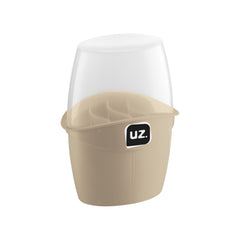 Porta-Talheres Plus com Tampa de plástico capuccino, 17,3 × 22,3 × 11,5 cm, da UZ Utilidades