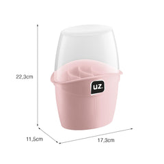 Porta Talheres Plus com Tampa Rosa UZ - medidas