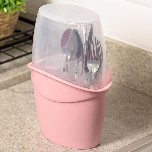 Porta Talheres Plus com Tampa Rosa UZ - ambiente