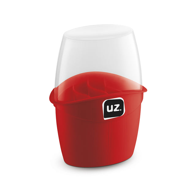 Porta Talheres Plus com Tampa Vermelho UZ