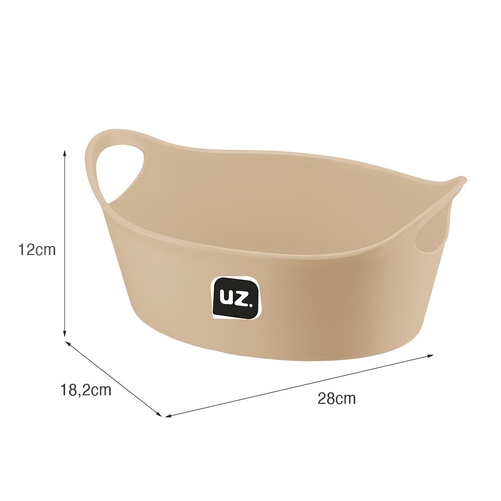 Cesto Plus M 28cm X 18,2cm Capuccino UZ - medidas