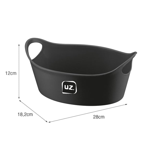 Cesto Plus M 28cm X 18,2cm Preto UZ - medidas