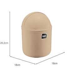 Lixeira de Pia 4 Litros Capuccino UZ