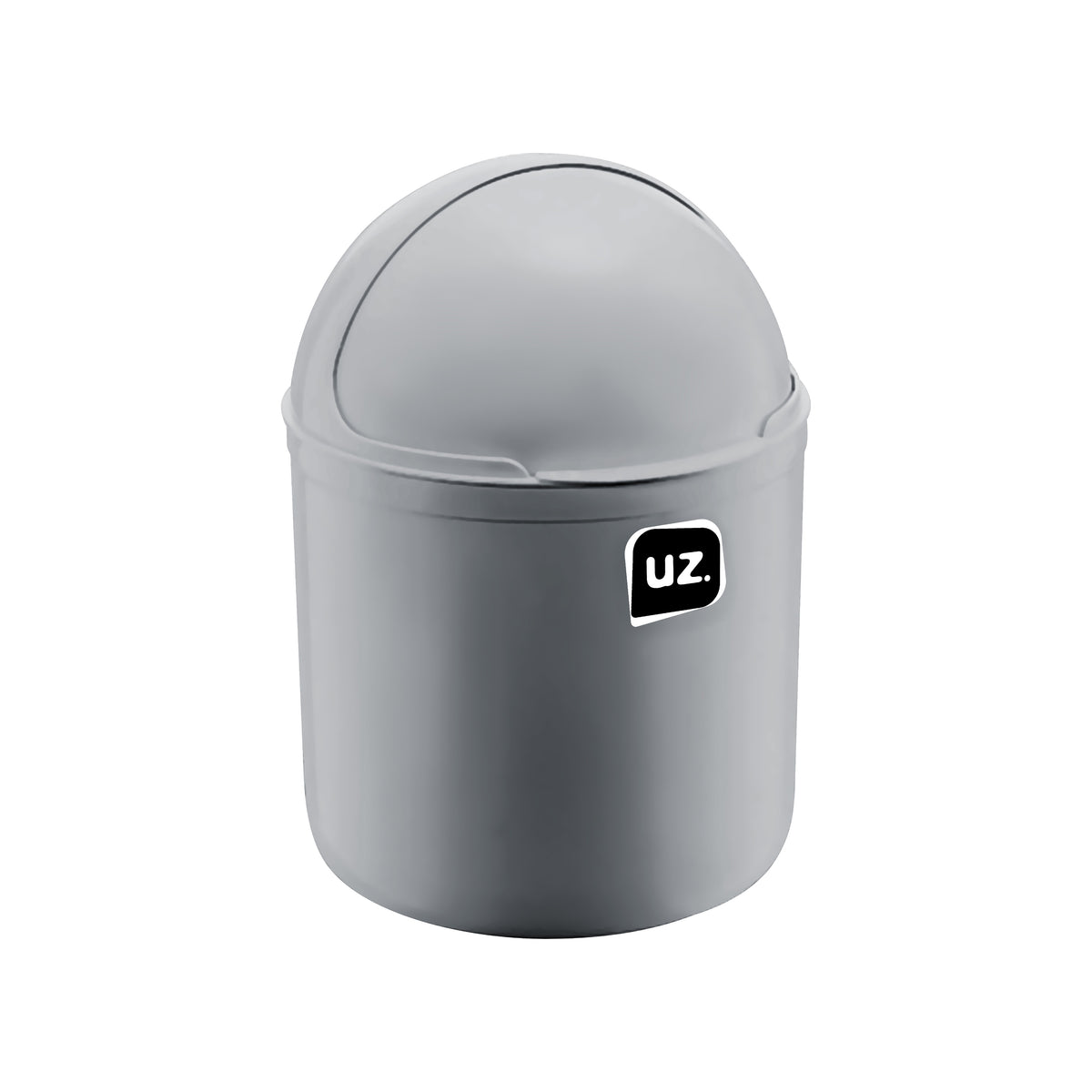 Lixeira de plástico cinza, 4 litros, da UZ Utilidades