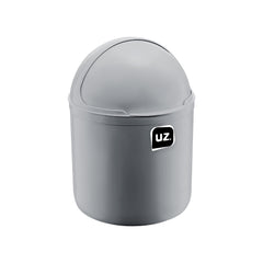 Lixeira de plástico cinza, 4 litros, da UZ Utilidades