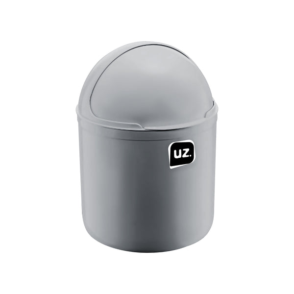 Lixeira de plástico cinza, 4 litros, da UZ Utilidades