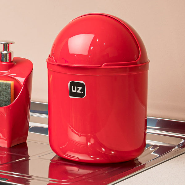 Lixeira de Pia 4 Litros Vermelho UZ - ambiente