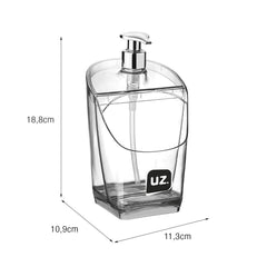 Dispenser Detergente Gold 500ml Transparente UZ - medidas