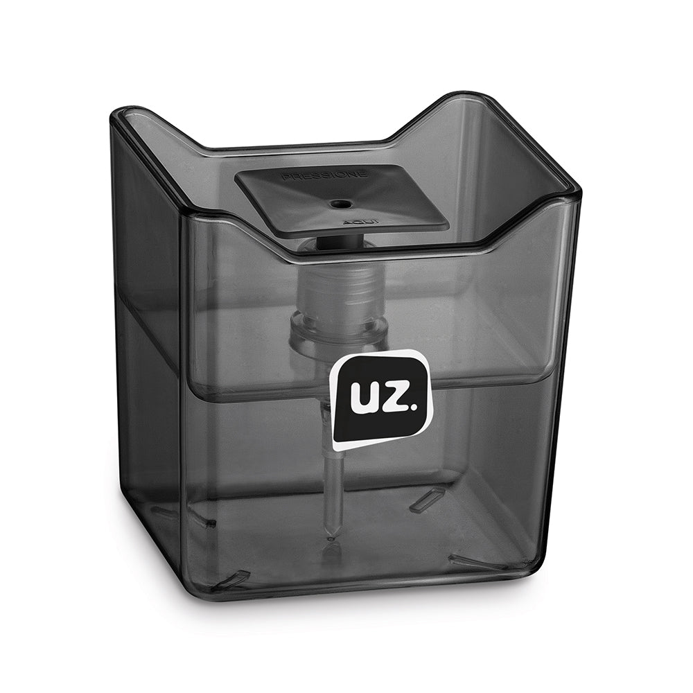 Dispenser Porta Detergente Premium Translúcido 500ml Preto UZ