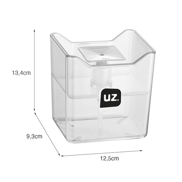 Dispenser Porta Detergente Premium Translúcido 500ml Transparente UZ - medidas