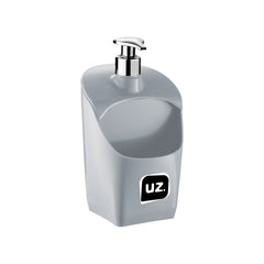 Dispenser com Válvula Metalizado de plástico cinza, 500 ml, da UZ Utilidades