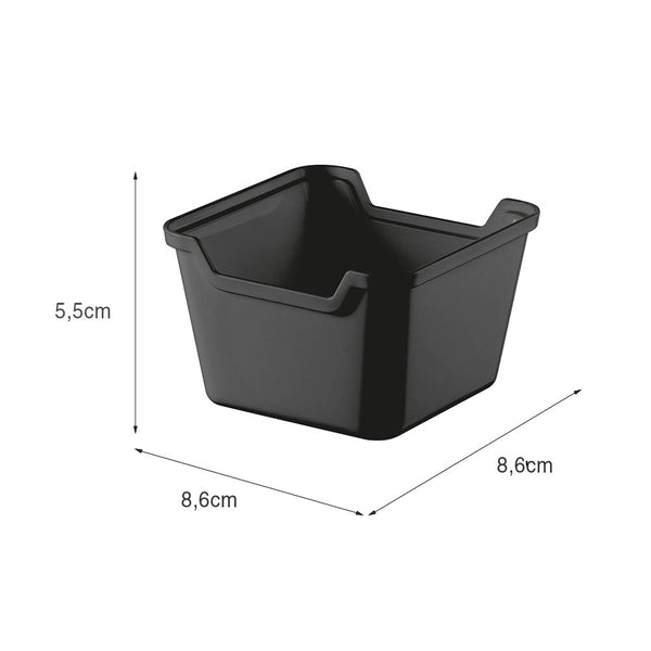 Organizador de Gaveta 8,6cmx8,6cm Preto UZ - medidas