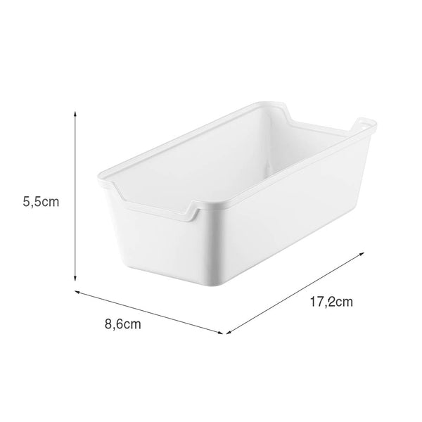 Organizador de Gaveta 8,5x17 Branco UZ - medidas