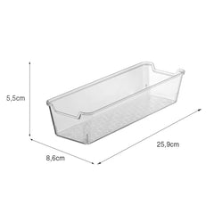 Organizador de Gaveta 8,6x25,9cm Transparente UZ - medidas