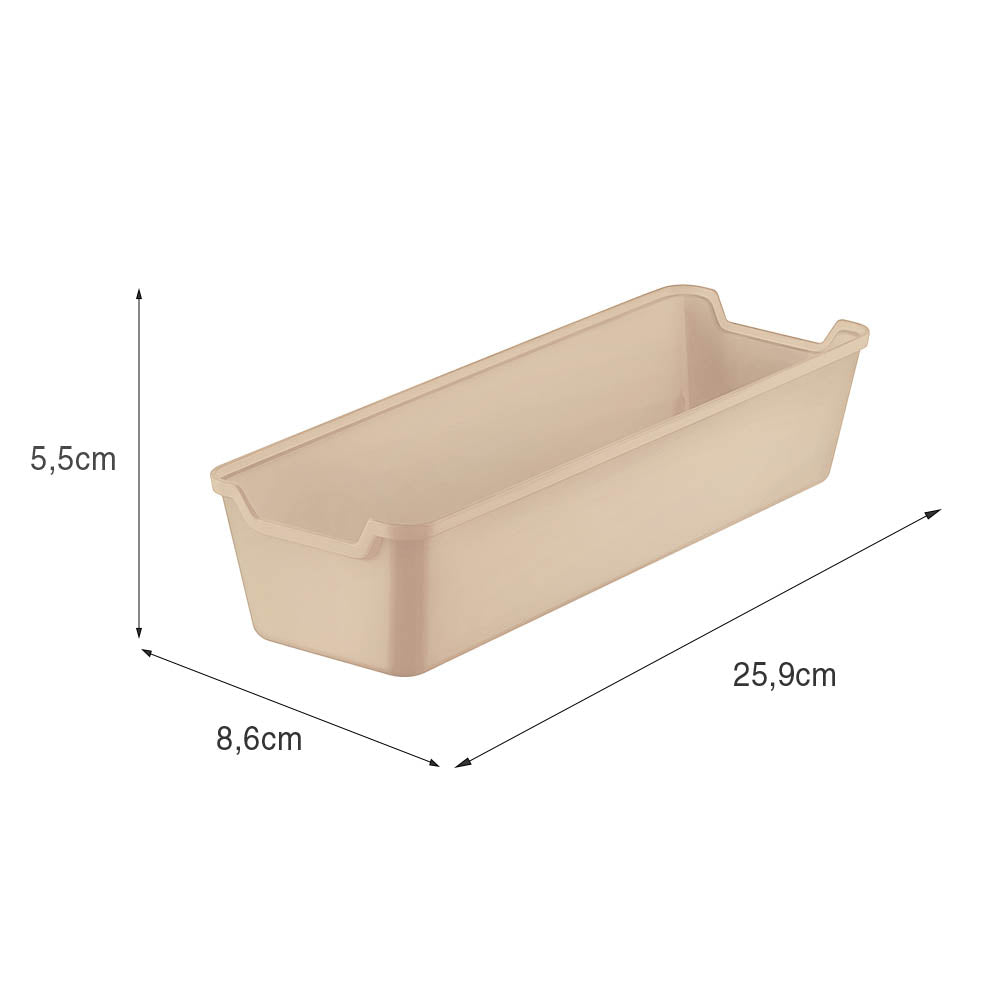 Organizador de Gaveta 8,5x25,5 Capuccino UZ - medidas